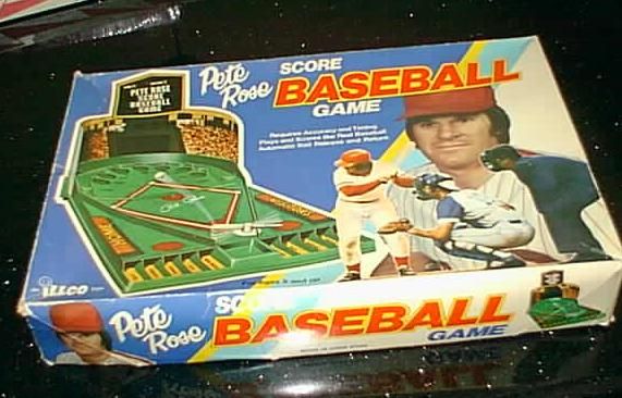 PETE ROSE SCORE BASEBALL GAME  