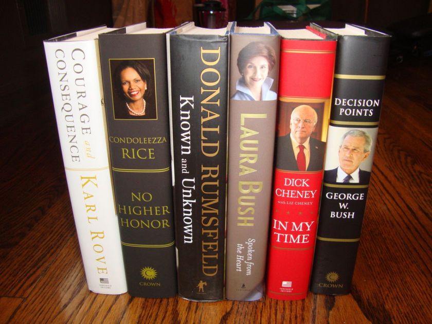 Signed George Bush Memoir Administration Book Set Total of SIX SIGNED 