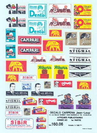 Colorado Decals N EUROPEAN 1950s ADVERTISING SIGNS #1  