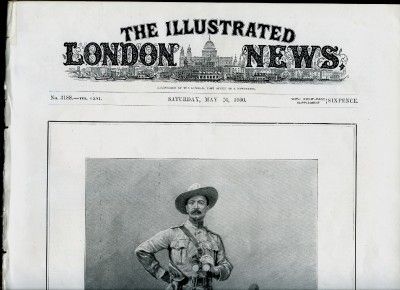 MAJOR GENERAL BADEN POWELL Boy Scouts MAFEKING Illustrated London 