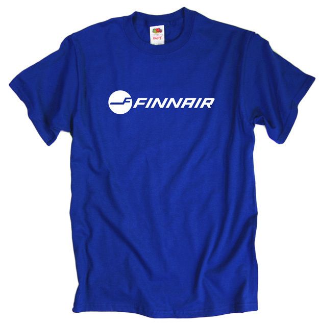 Finnair Vintage Logo Finnish Airline T Shirt  