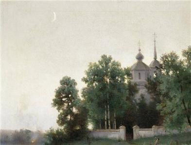 Russian Print MONK, Monastery Christianity Volkov ART  