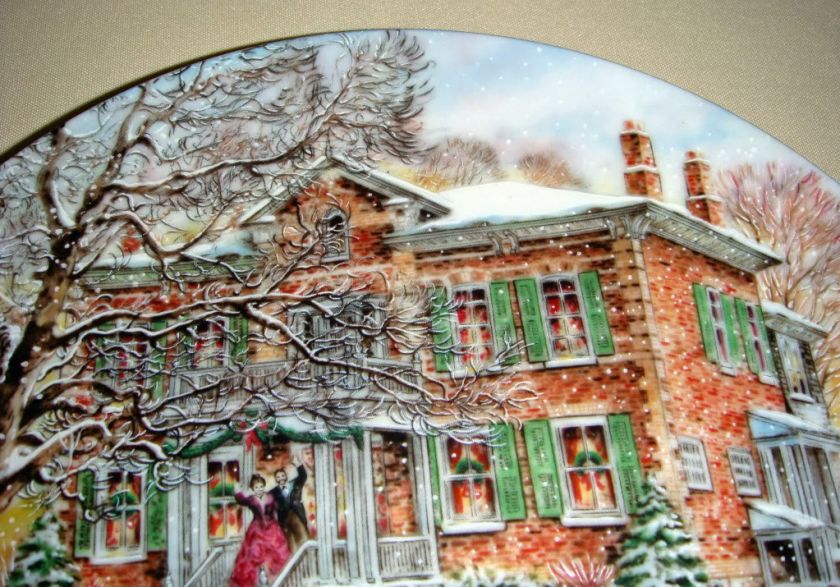 Stewart Sherwood Victorian Christmas COMING HOME Plate  