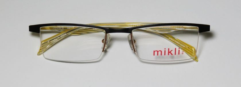 NEW ALAIN MIKLI 861 51 19 137 BLACK/YELLOW/WHITE RX ABLE EYEGLASS 