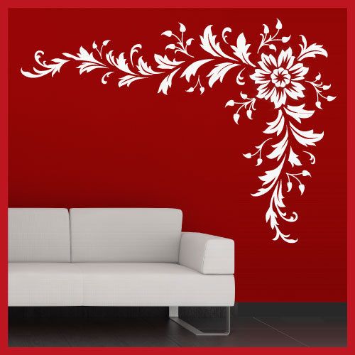 Stylish Flower Vine Floral WALL STICKER DECAL  