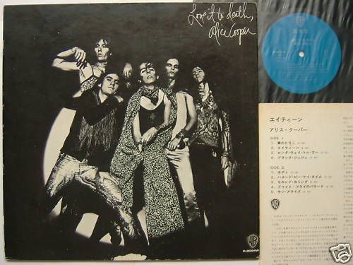 PROMO LABEL ALICE COOPER JAPAN 1ST ORIG LOVE IT TO DEAT  