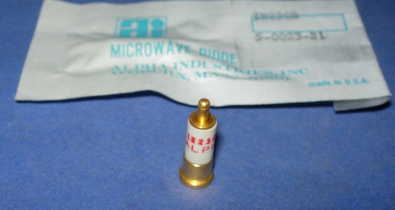 1N23CR ALPHA GOLD SLUG MIXER DIODE NOS 1N23 IN23  