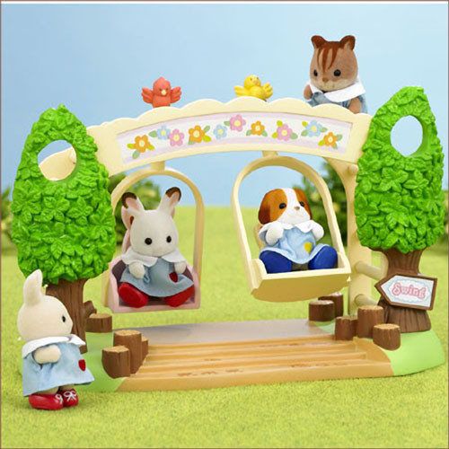 SYLVANIAN FAMILY NURSERY SCHOOL PLAYGROUND SWING SET  