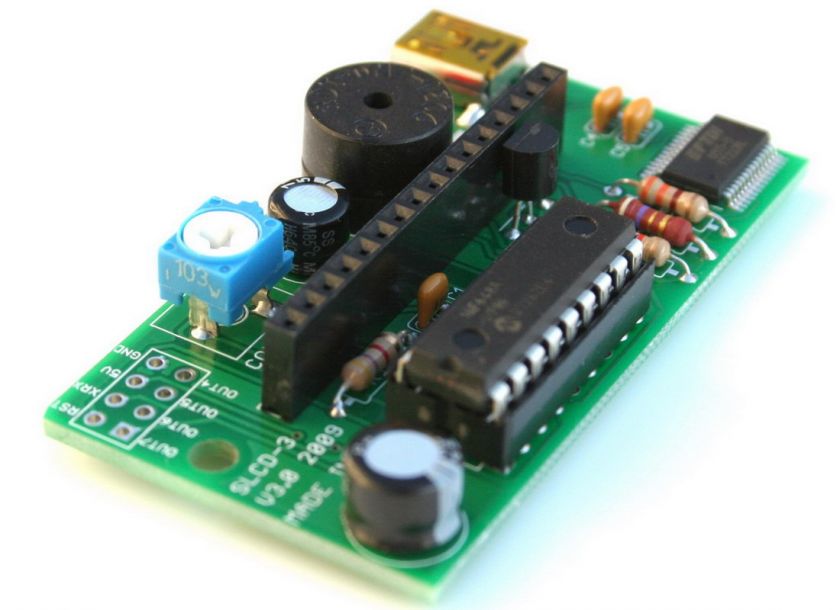 Serial Character LCD Driver Board Kit (USB) AVR BASIC  