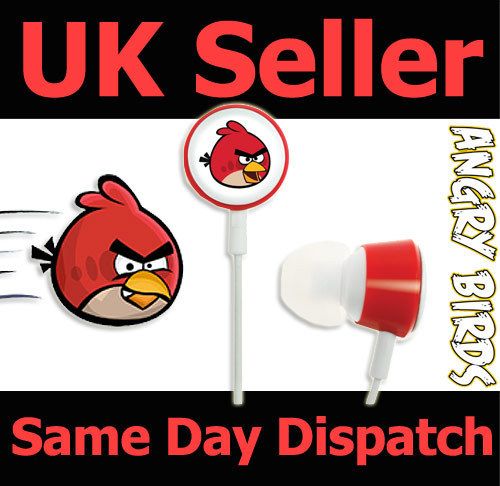 GEAR4 ANGRY BIRDS TWEETERS IN EAR STEREO HEADPHONES   RED BIRD 