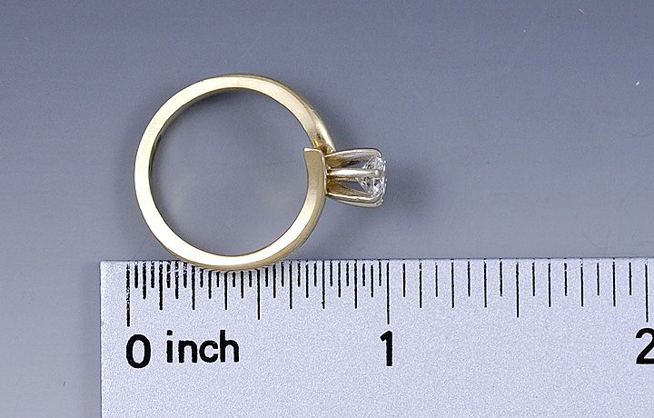 HIGH END 14K SOLITAIRE DIAMOND BYPASS SETTING RING  