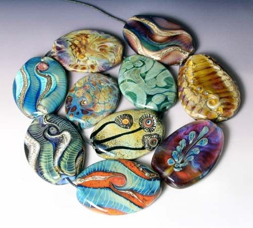 alexbeads Assorted Lampwork Focal Orphan Beads (10) SRA  