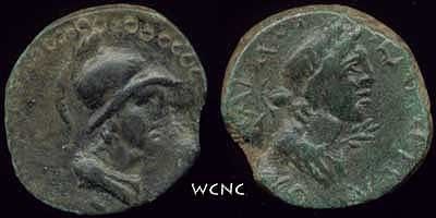 SELEUCIA AD CALYCADNUM. AE19. Athena Apollo. Choice.  