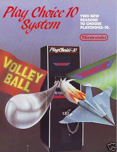 1986 NINTENDO PLAYCHOICE 10 VIDEO ARCADE GAME FLYER  