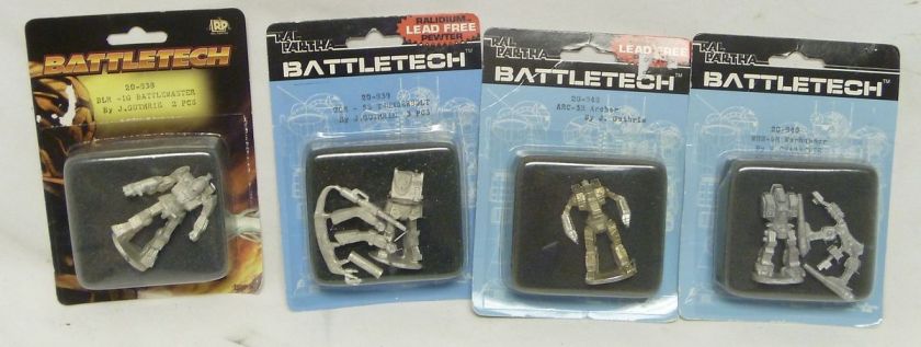   BATTLETECH MINIATURES BATTLEMASTER WARHAMMER ARCHER THUNDERBOLT NEW