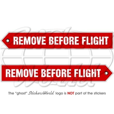 REMOVE BEFORE FLIGHT Aircraft USAF 6 (15cm) Sticker x2  