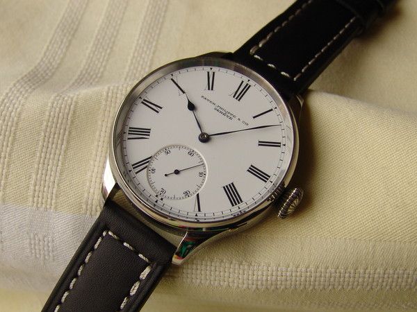 Fine 49mm steel Patek antique watch circa 1895  