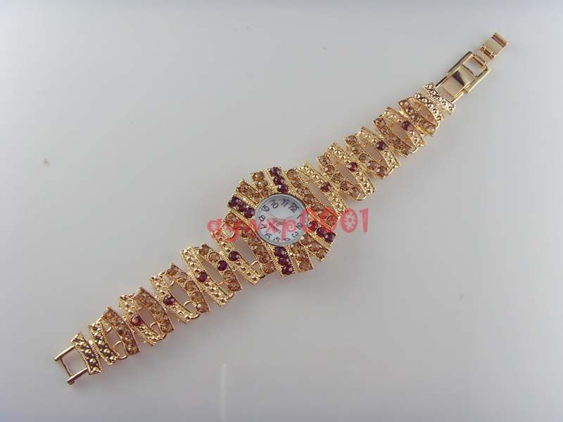 Wholesale lot 4pcs new alloy & rhinestone womens watch + display 