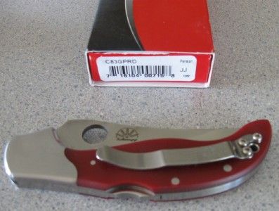 NEW Spyderco Schempp Design C83GPRD Persian Folding Knife LIMITED ED 