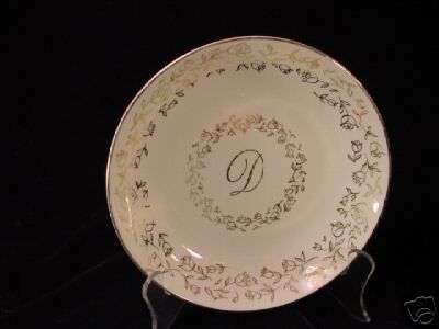 BEAUTIFUL VINTAGE STETSON CHINA D SOUP SALAD BOWL WITH 22 KT GOLD TRIM