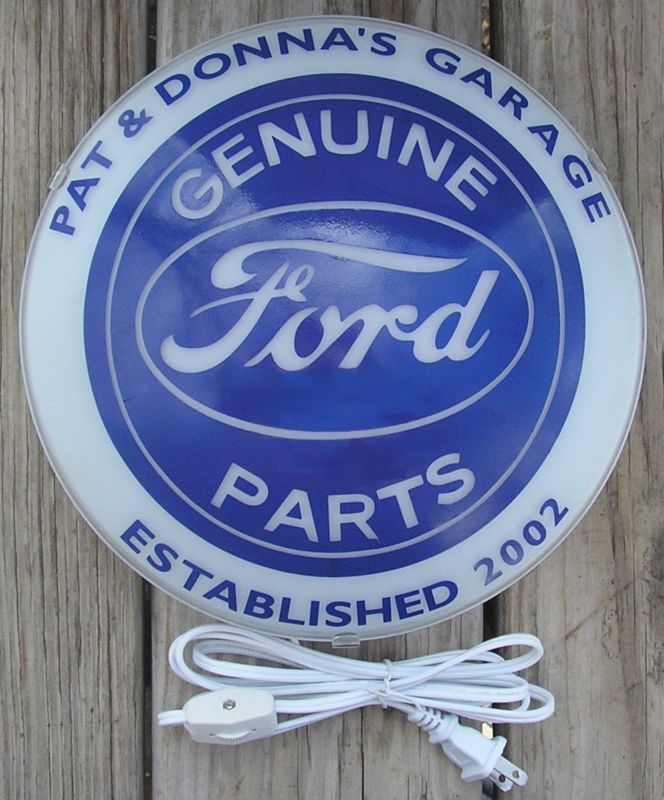 FORD, SODA, PETROLEUM, AUTO ANTIQUE STYLE LIGHT SIGNS  