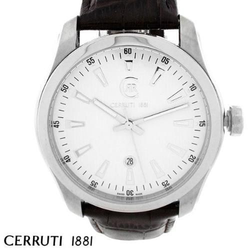 CERRUTI MENS TRADIZIONE SWISS MADE WATCH NEW SILVER  