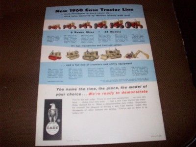 1960 Case 730 Series Tractor Brochure Nice 5 Plow  