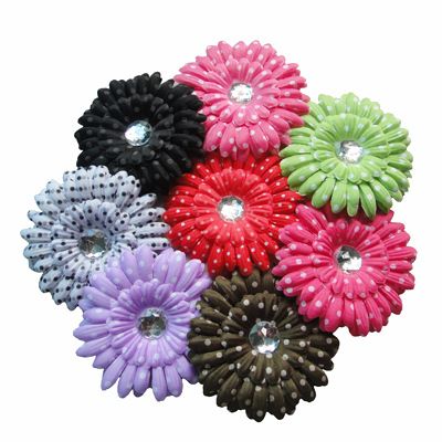 bulk 30pcs Baby 4inch Daisy Flower Hair Bow clip  