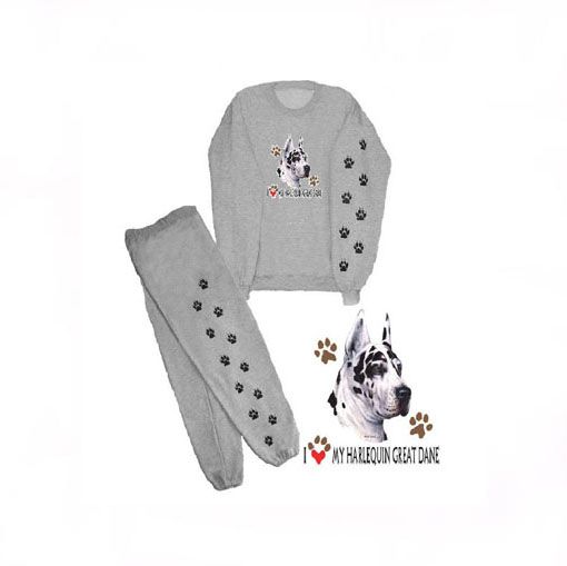 This is a NEW 50 50 cotton poly sweatshirt and sweatpants with paws 