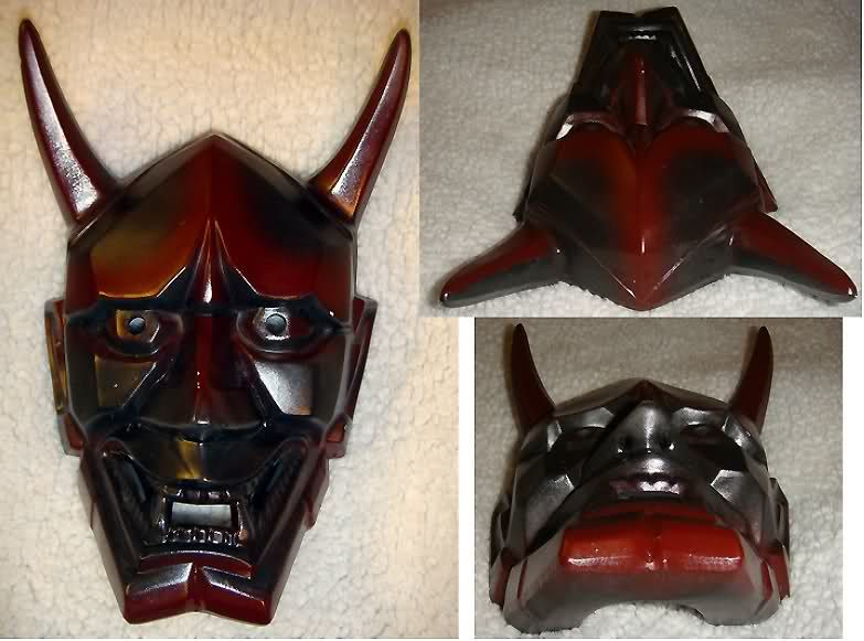 Vtg Demon HANNYA Samurai Japanese Noh Kagura Mask Omen Kabuki Bugaku 