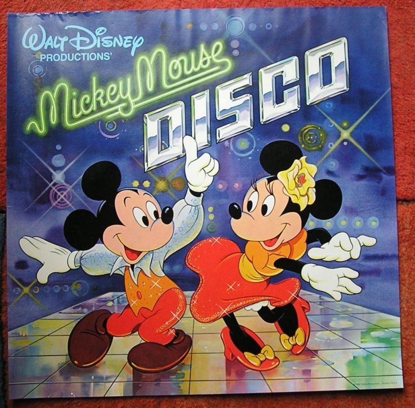 WALT DISNEY PRODUCTIONS MICKEY MOUSE DISCO LARGE ORIGINAL VINTAGE 