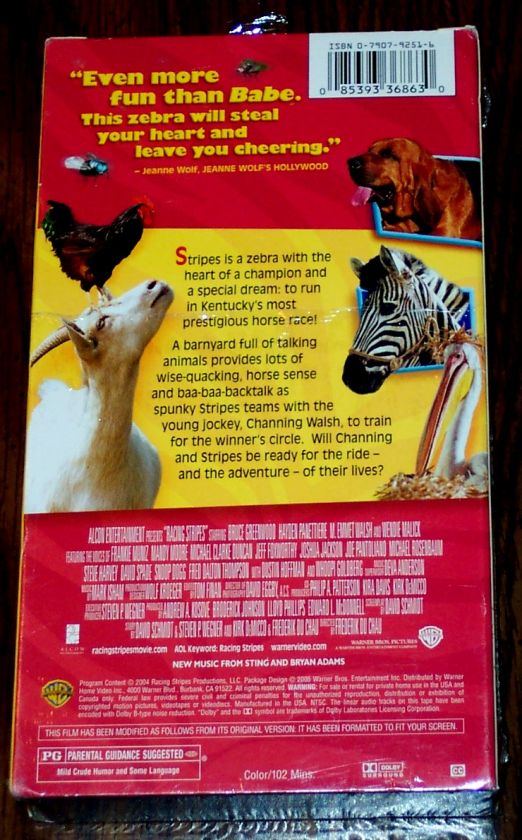 RACING STRIPES vhs SEALED Frankie Muniz Snoop Dogg  