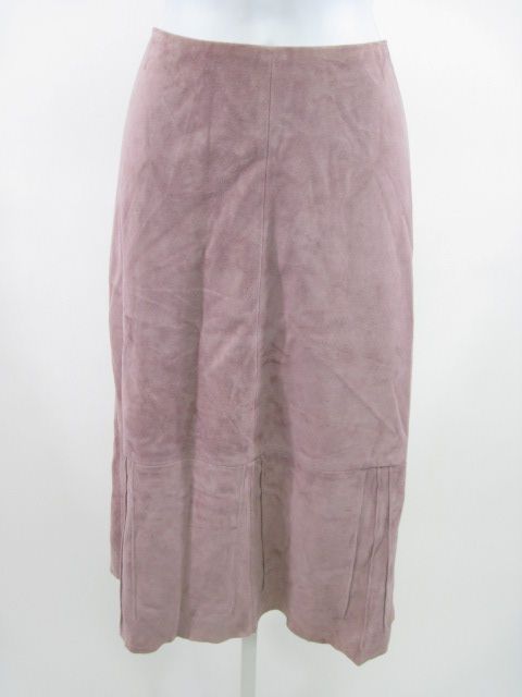 BANANA REPUBLIC Purple Suede Long Skirt Sz 10  