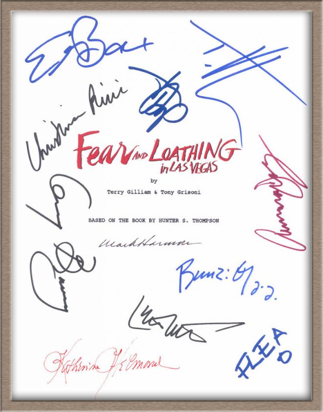 JOHNNY DEPP TOBEY MAGUIRE SIGNED X11 FEAR AND LOATHING IN LAS VEGAS 