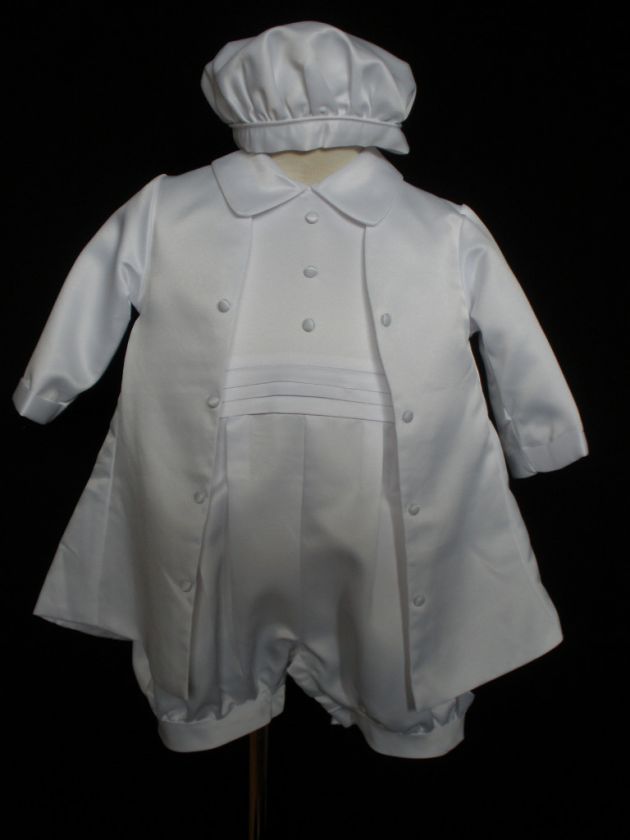 New Infant, toddler Boy Christening Baptism Romper Suit  