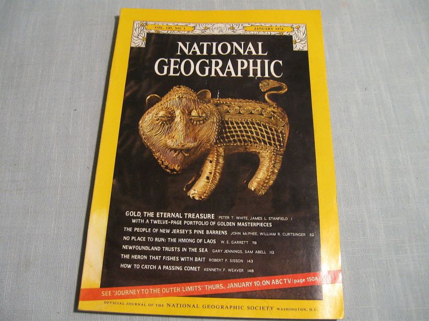   GEOGRAPHIC January 1974 GOLD Pine Barrens HMONG Newfoundland COMET