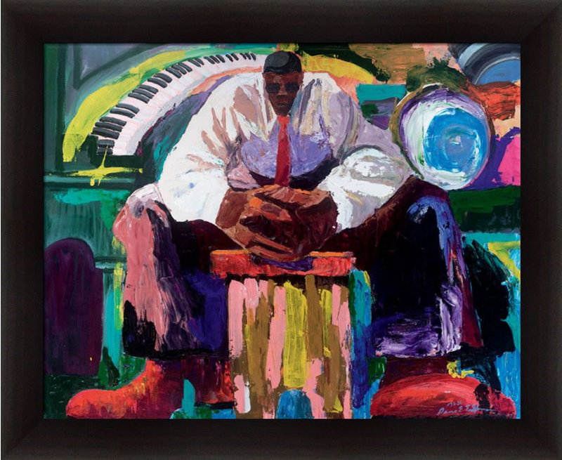 Before the Gig by Dane Tilghman African American 20x16 Framed Art 