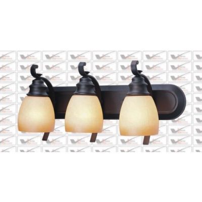 NEW 3 Light Bathroom Vanity Lighting Fixture, Foundry Bronze 