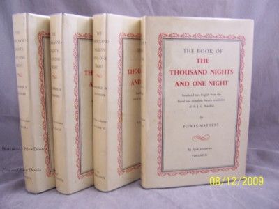 Thousand Nights and One Night POWYS MATHERS 4 Vol Set  