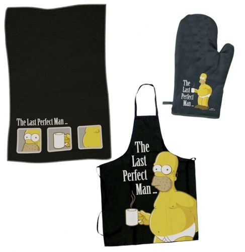 THE SIMPSONS   BBQ SET (HOMER APRON, GLOVE & TOWEL)  