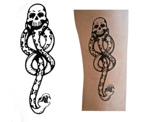 12) Harry Potter Dark Mark Death Eater Temp TATTOOs NEW LARGER SIZE 