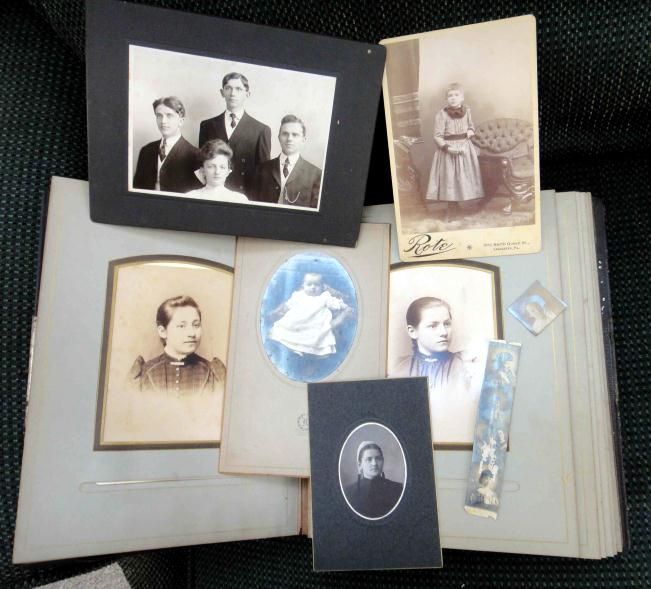 HUGE LOT antique ROTE FAMILY PHOTO ALBUM lancaster pa miller alexander 