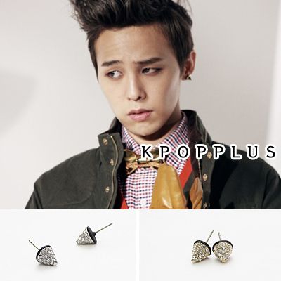 BIG BANG G DRAGON (Jiywong)   Cubic Trigonal pyramid Earring #BB57 