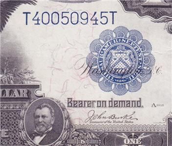 SUPERARE TYPE 1 CGA CHOICE VF FR233 TEEHEE/BURKE 1899 $1 BLACK 