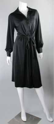   Diane Von Furstenberg Dress nylon BLACK JERSEY BISHOP SLEEVE   