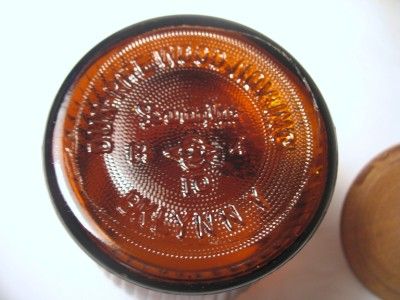 Vintage Amber Glass Tobacco Cigar Humidor Dunn Rite  