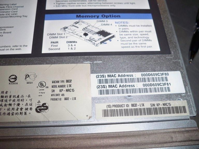 IBM BladeCenter HS20 8832 L1X 1*Xeon 2.8GHz/1GB Server  