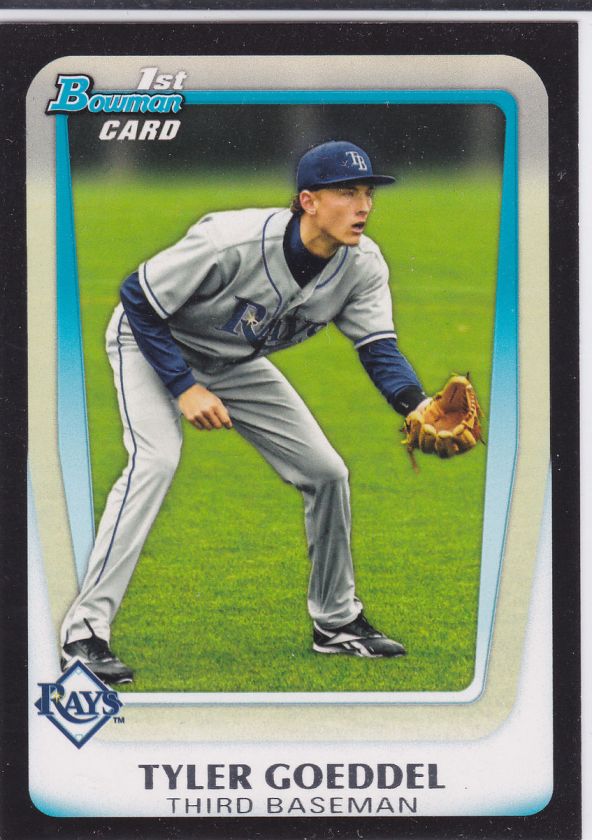 Tyler Goeddel Tampa Bay Rays 2011 Bowman Draft Prospects Card  