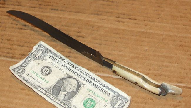 Vintage Bone,Brass Handle Knife,Dagger,War Relic,Fighting Weapon 