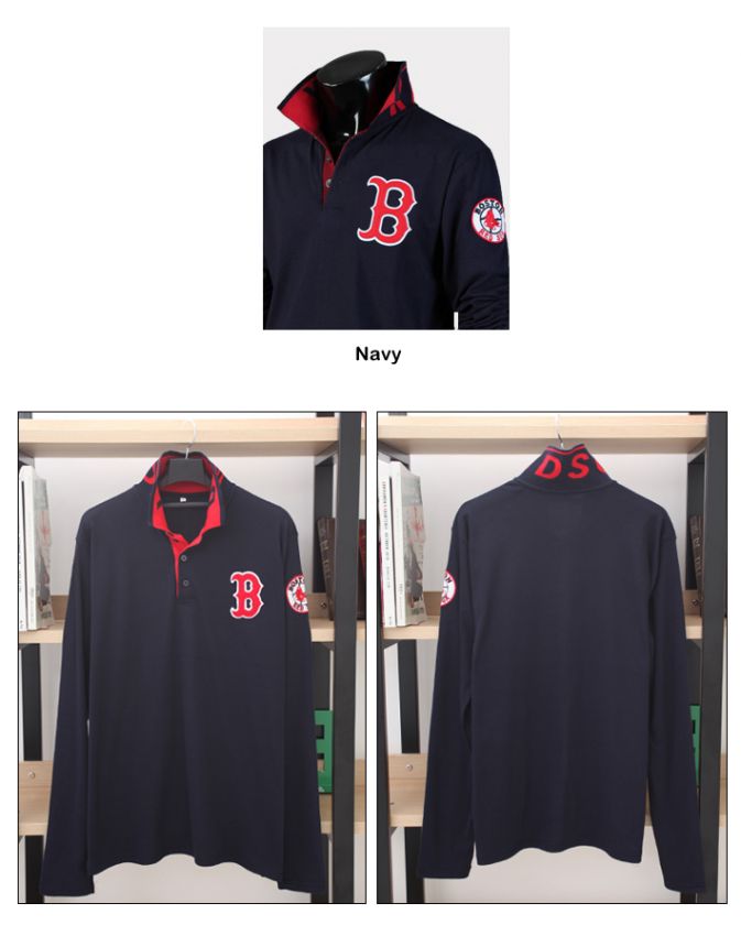 Mens EXTRA LARGE Slim Fit Boston RED SOX Polo Collar T Shirts 2XL 